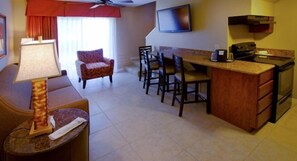 Deluxe Room, Refrigerator | Living area - Global Vacation Homes (Orlando)