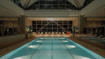 Indoor pool, open 6:00 AM to 10:00 PM, sun loungers, lifeguards on site