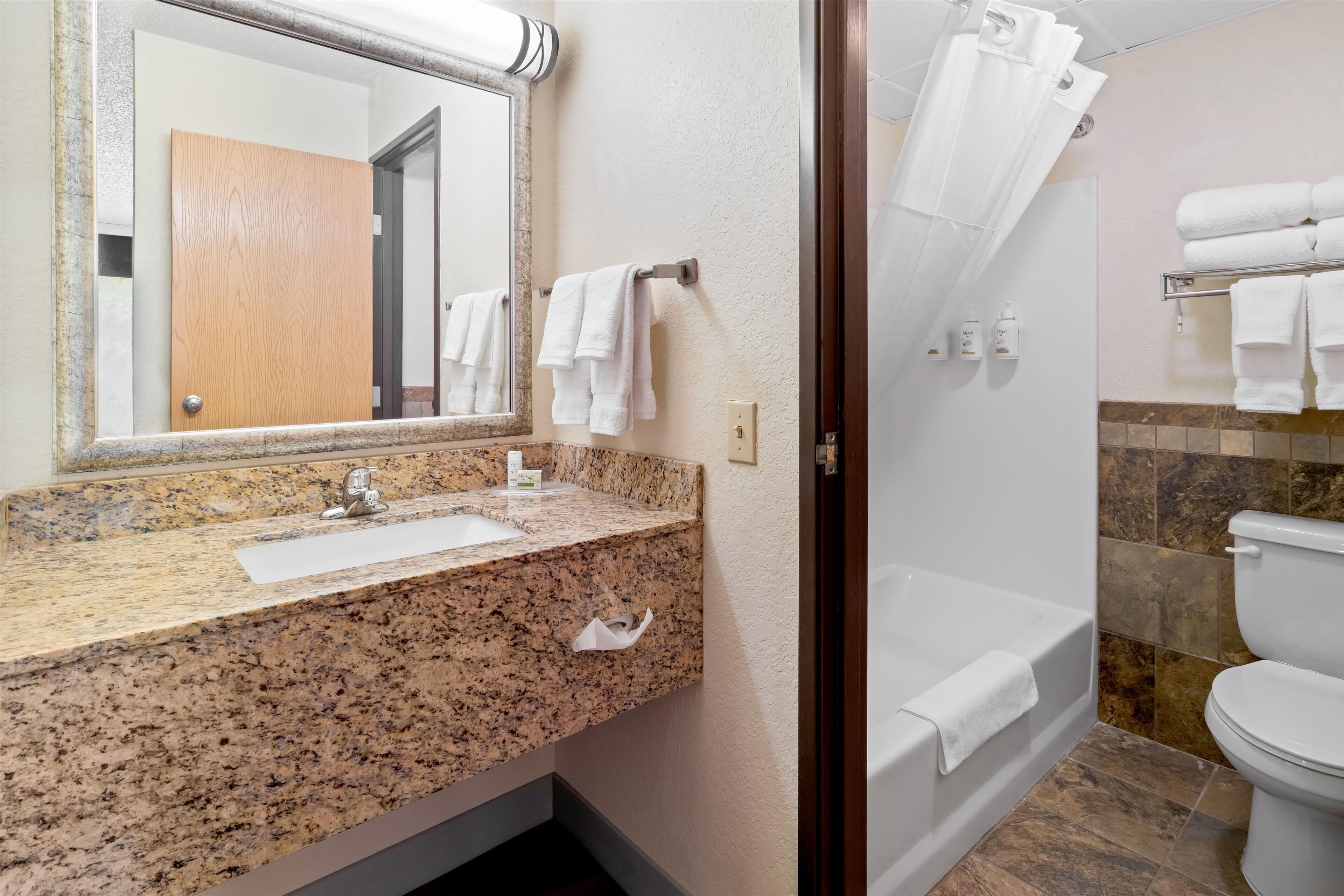 room, 2 queen beds, non smoking | bathroom | hair dryer, towels