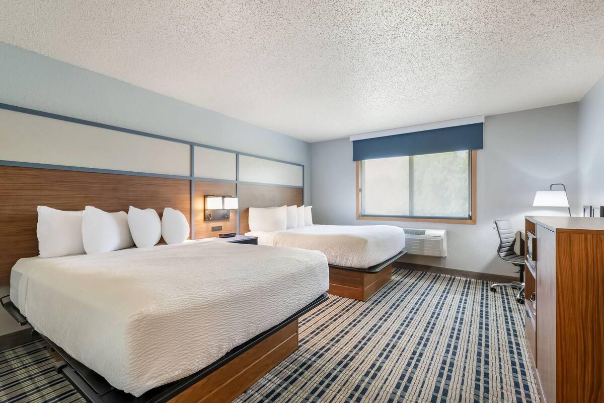 Room, 2 Queen Beds, Non Smoking | Premium bedding, desk, laptop workspace, blackout drapes