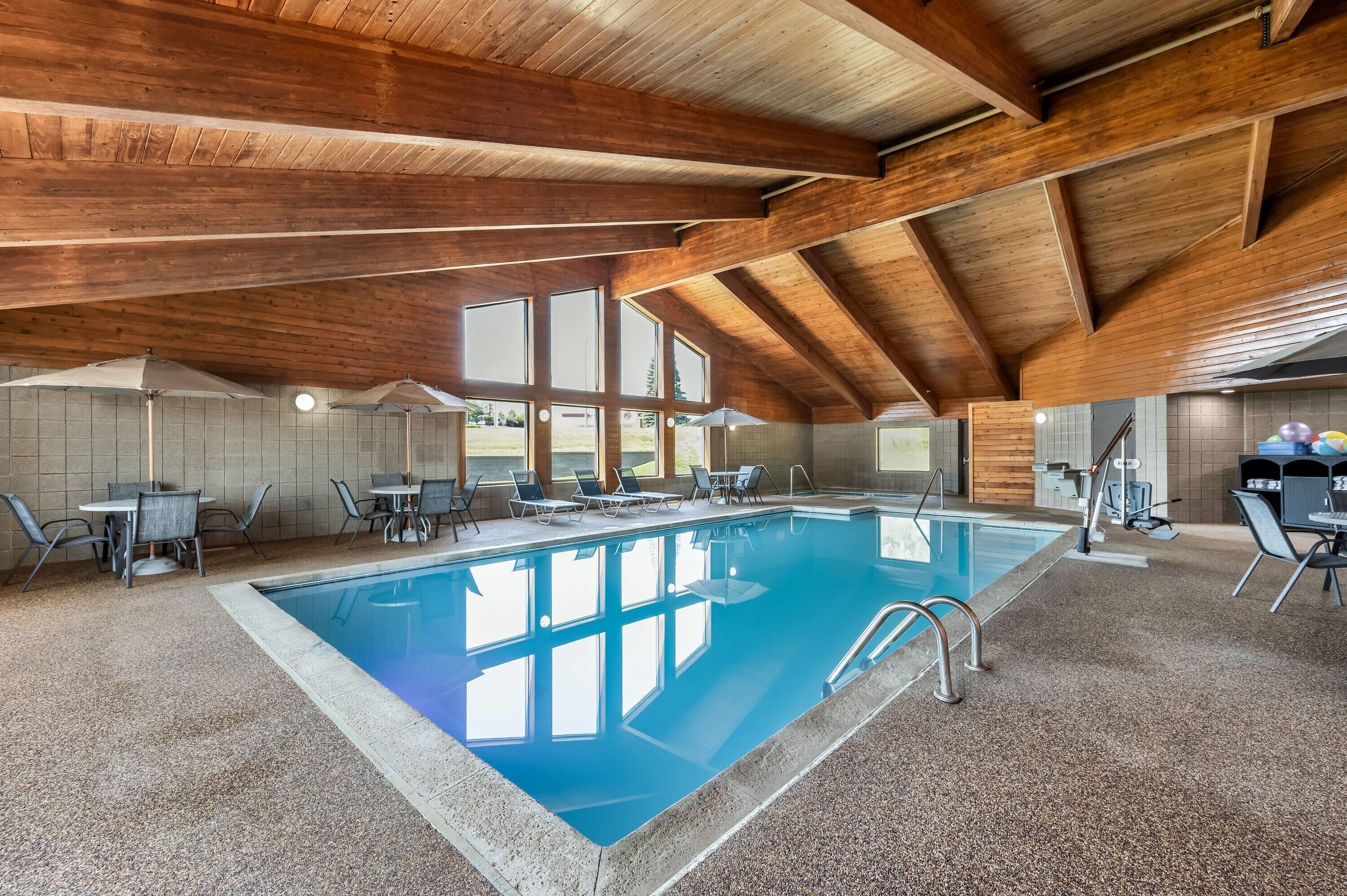 Indoor pool, open 7:00 AM to midnight, sun loungers