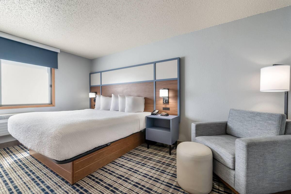 Deluxe Room, 1 King Bed, Non Smoking | Premium bedding, desk, laptop workspace, blackout drapes