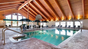 3 indoor pools, open 9:00 AM to midnight, pool umbrellas