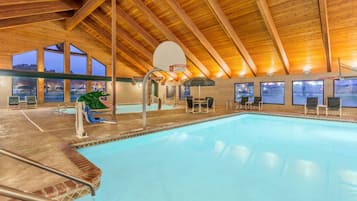 3 indoor pools, open 9:00 AM to midnight, pool umbrellas