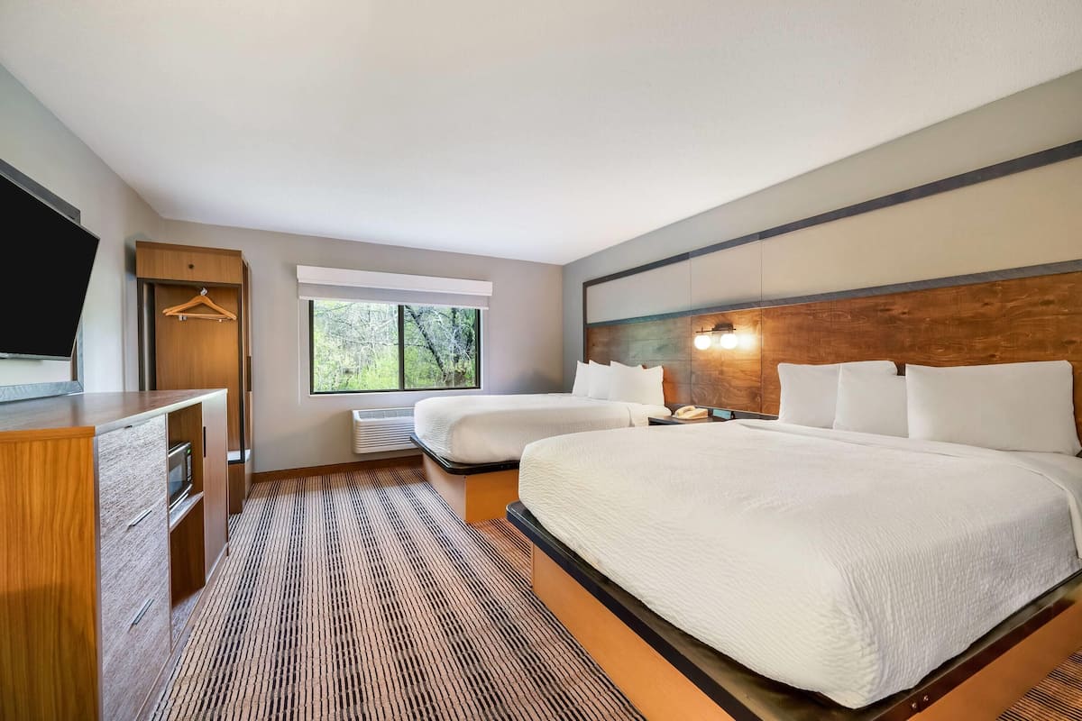Room, 2 Queen Beds, Non Smoking | Desk, iron/ironing board, cribs/infant beds, rollaway beds