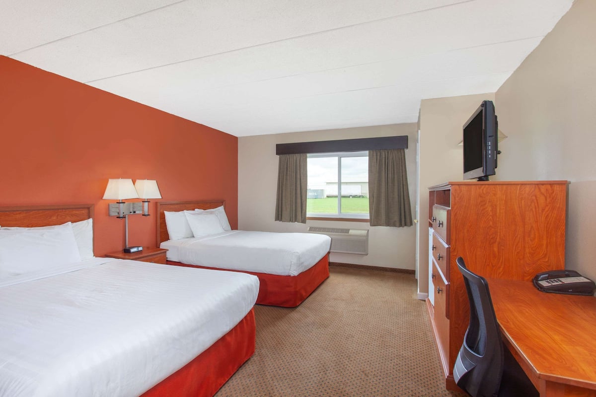 Room, 2 Queen Beds, Non Smoking | Desk, iron/ironing board, free WiFi, bed sheets