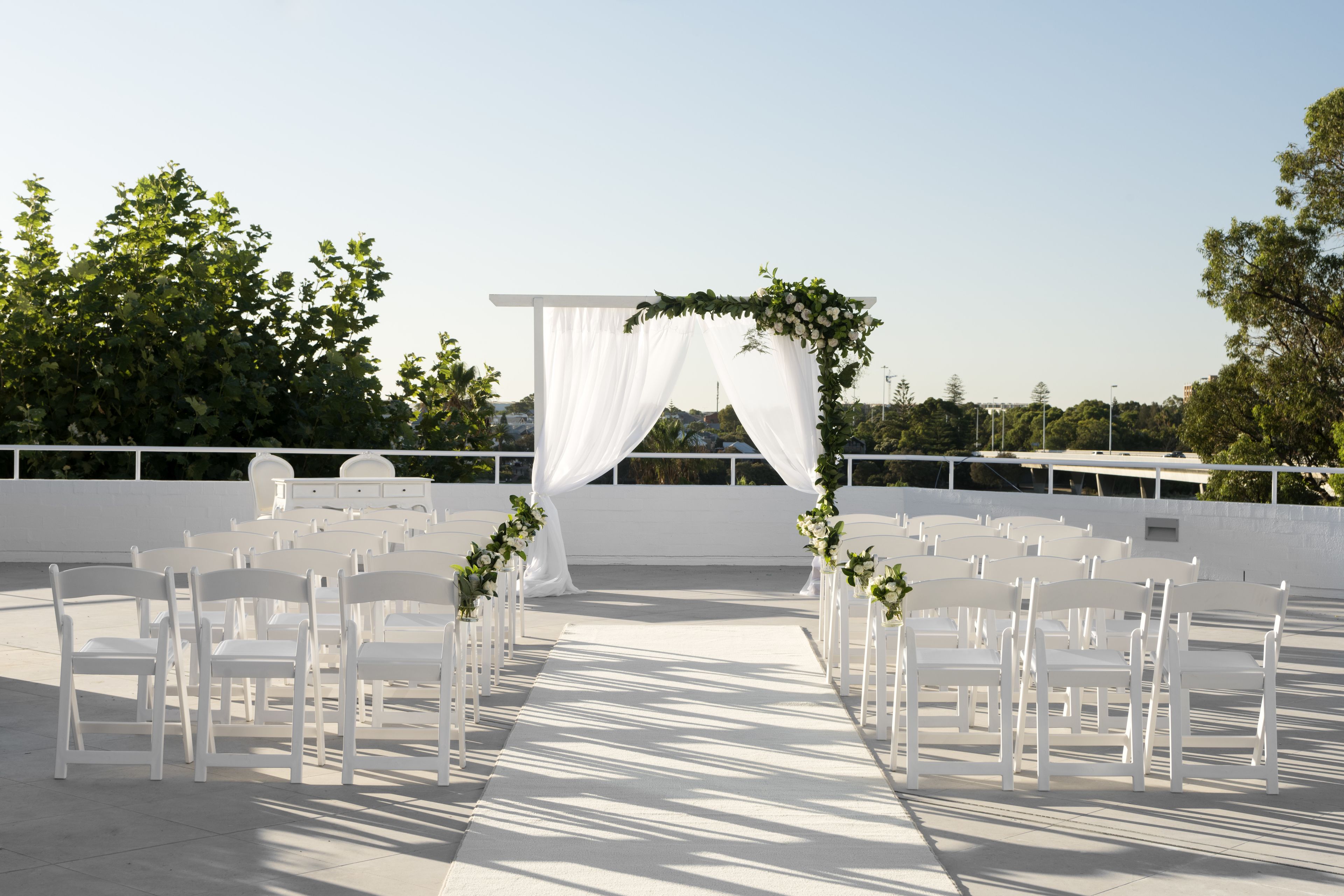 outdoor wedding area