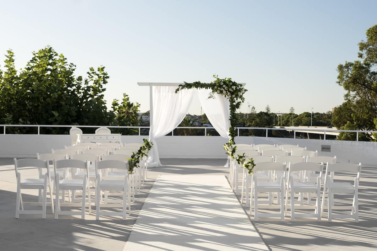 outdoor wedding area