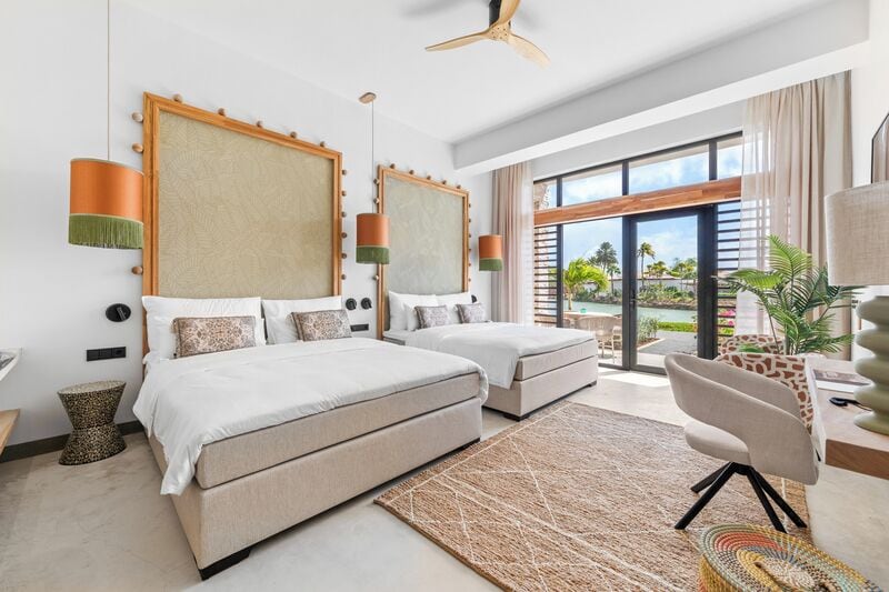 Deluxe Room, Multiple Beds (Laguna View) | In-room safe, desk, laptop workspace, blackout drapes