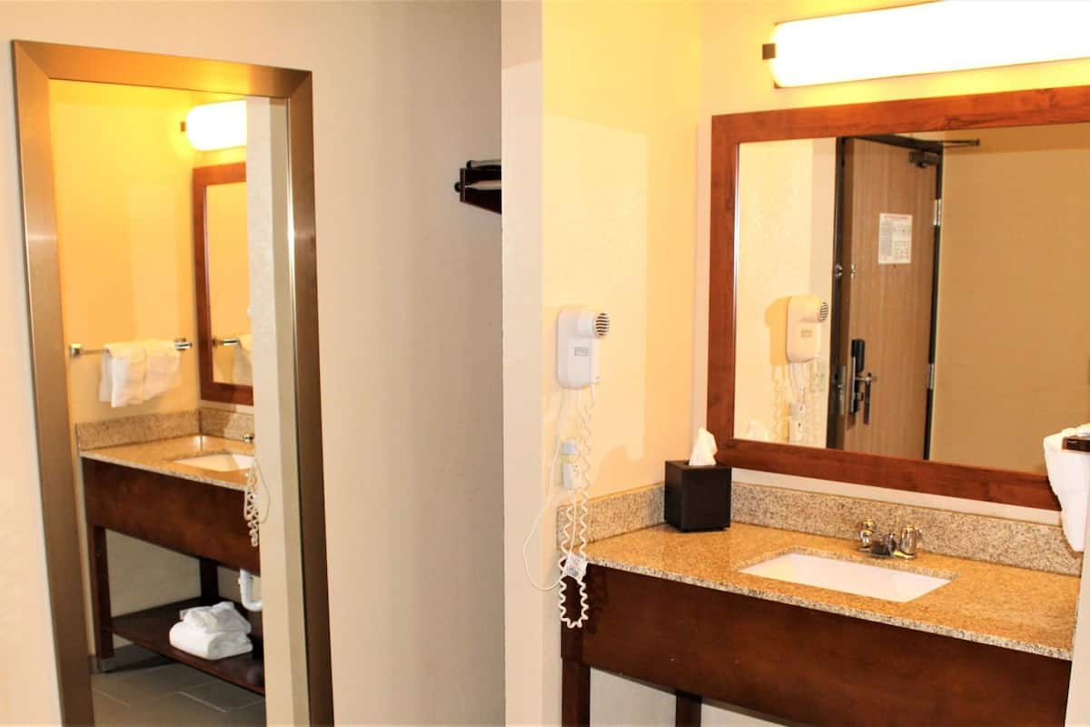 Bathroom | Shower, hair dryer, towels, soap