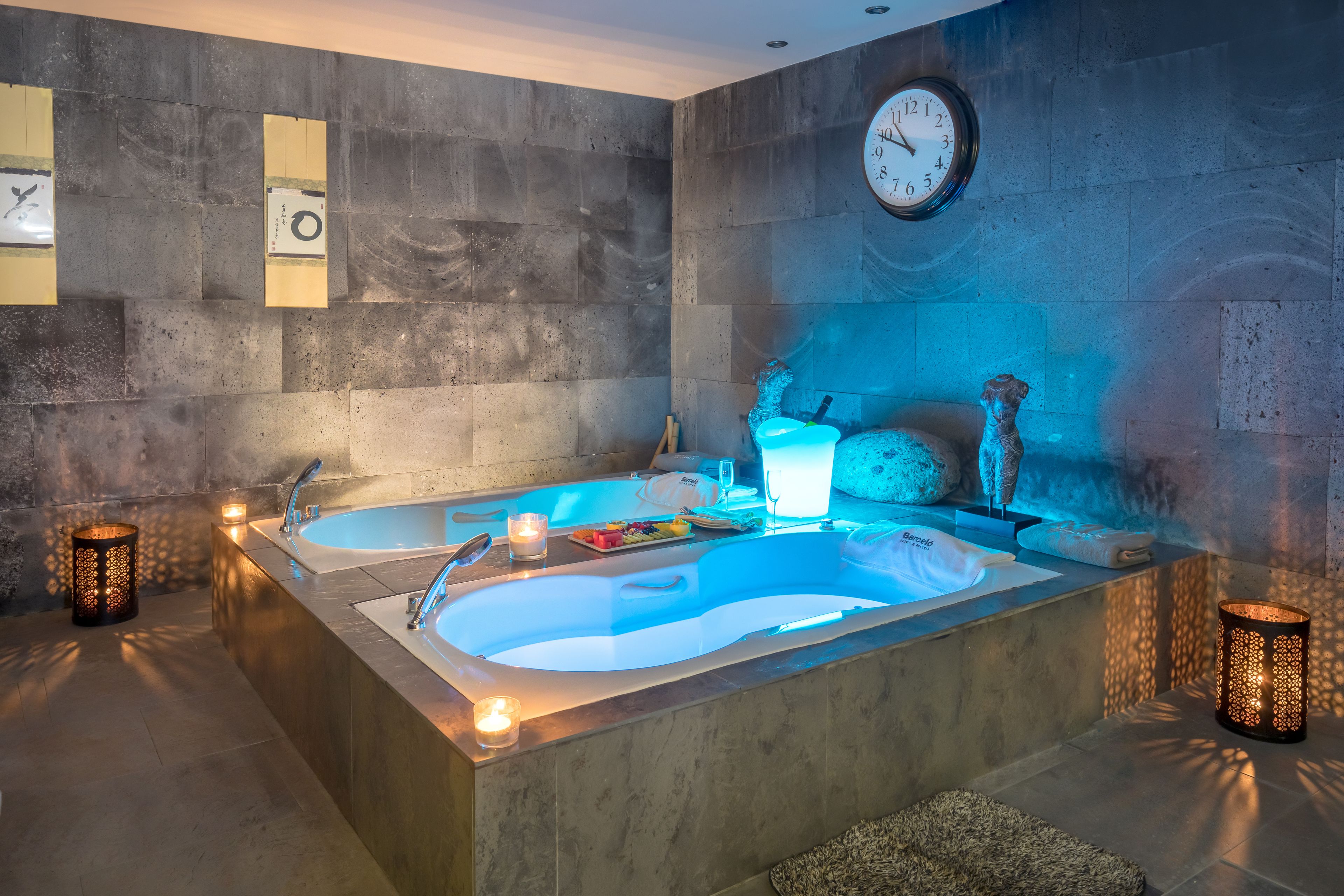 sauna, body treatments, facials, manicures and pedicures, massages