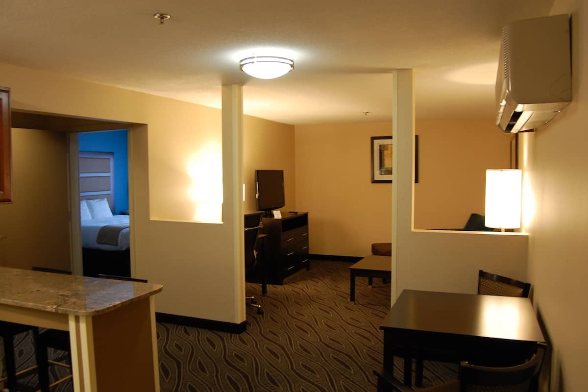 Suite, 1 King Bed, Non Smoking (Feature) | In-room safe, desk, blackout drapes, iron/ironing board