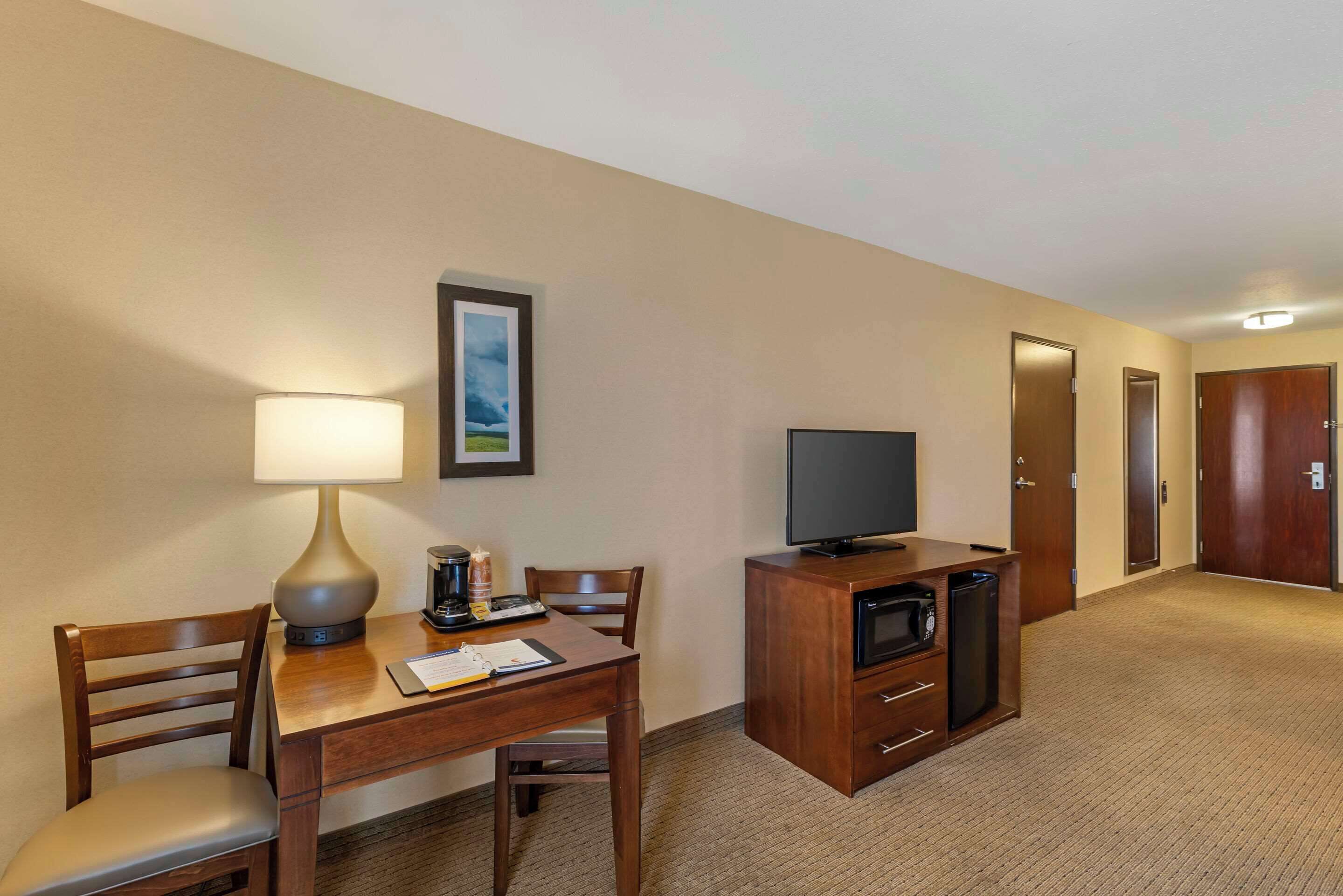 individually decorated, individually furnished, desk, blackout curtains