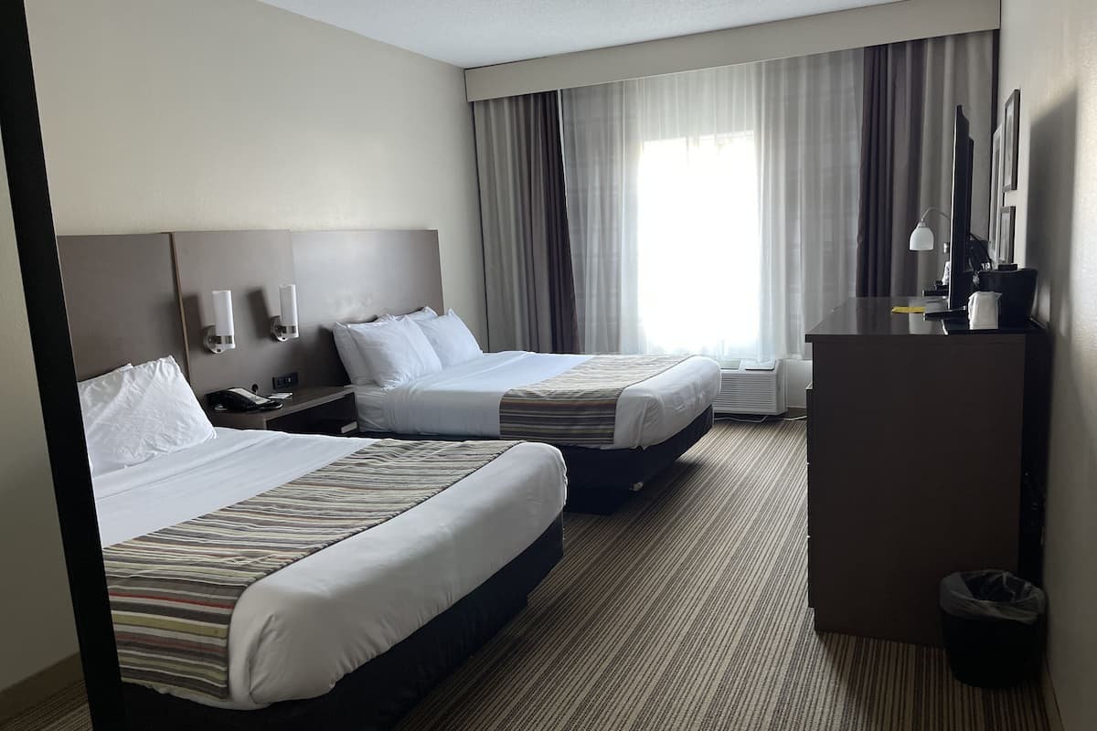 room, 2 queen beds, non smoking | 1 bedroom, in-room safe, desk, blackout curtains