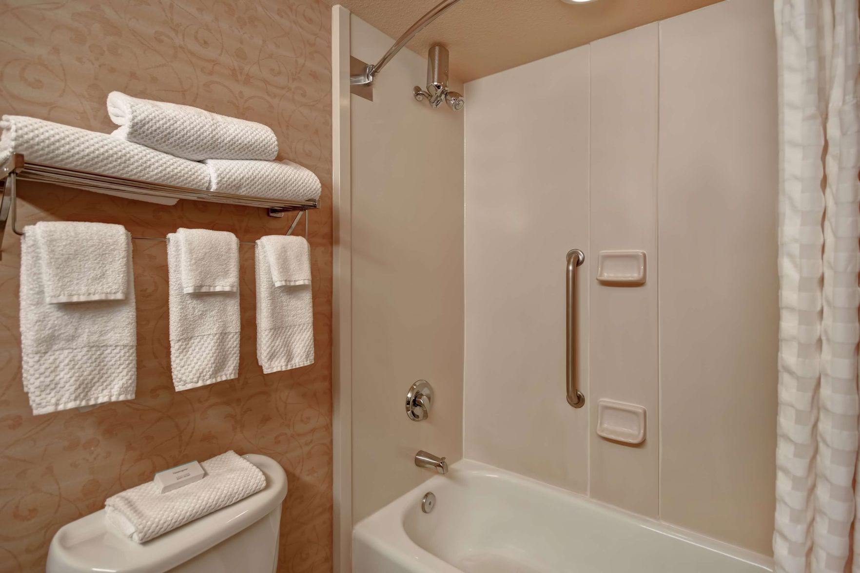Bathroom | Combined shower/tub, free toiletries, hair dryer, towels