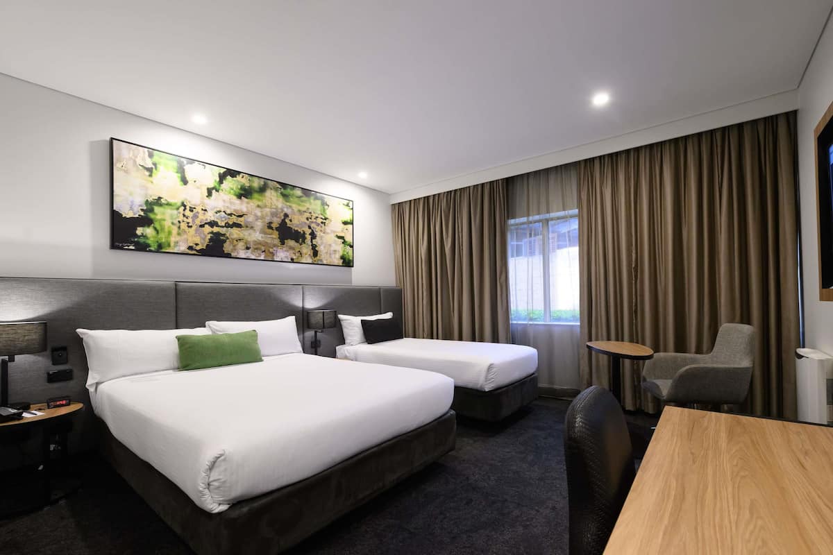 Standard Room (1 Queen Bed and 1 Twin Bed) | In-room safe, desk, soundproofing, iron/ironing board