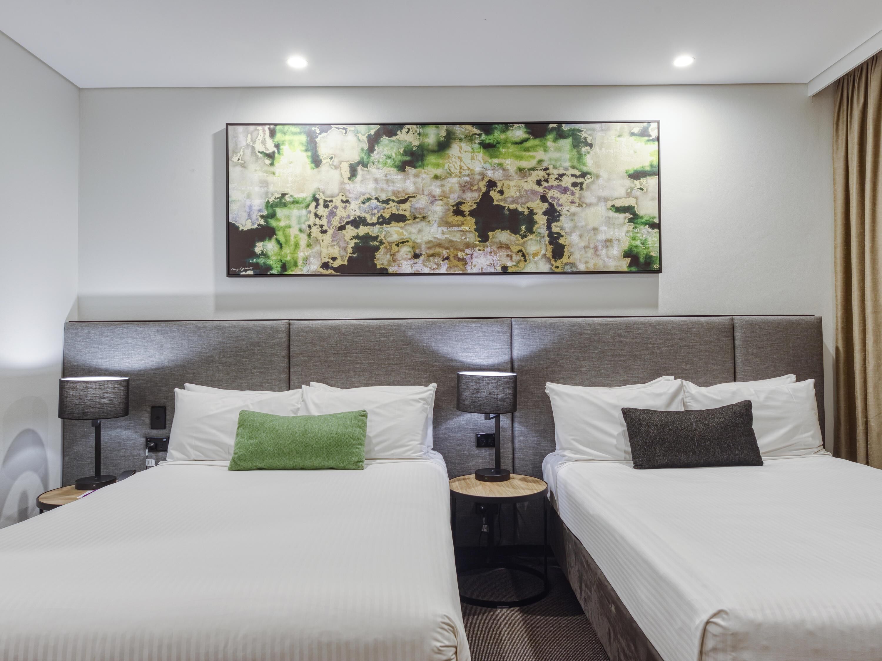 Superior Room, 2 Double Beds | In-room safe, desk, soundproofing, iron/ironing board