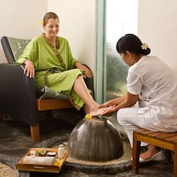 Hot tub, body treatments, aromatherapy, body wraps, body scrubs, facials