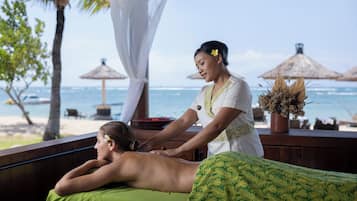 Salas de tratamiento para parejas, tratamientos corporales, aromaterapia