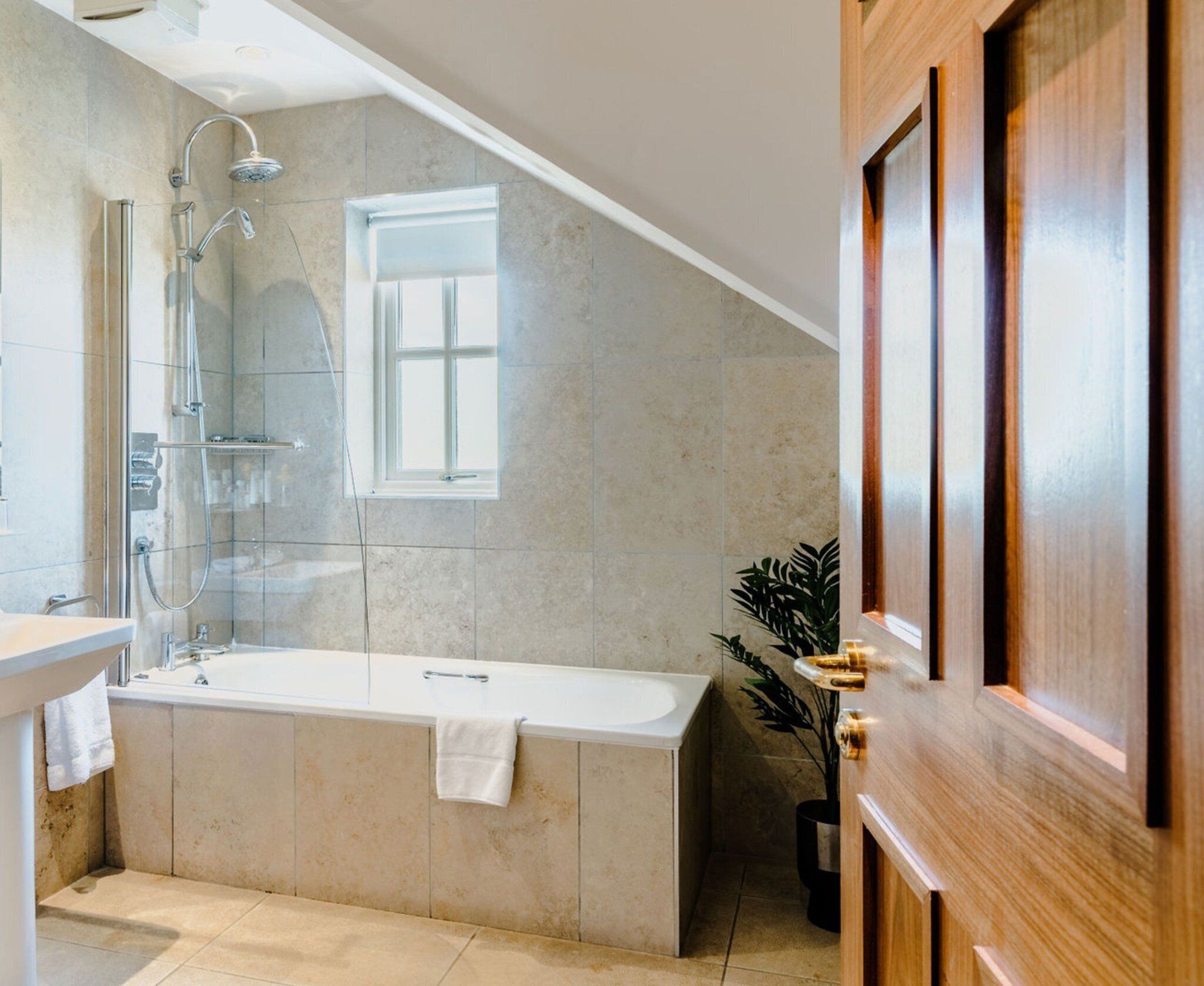 free toiletries, hair dryer, towels