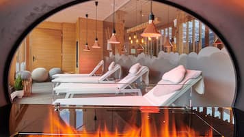 Sauna, spa tub, steam room, deep-tissue massages, Swedish massages