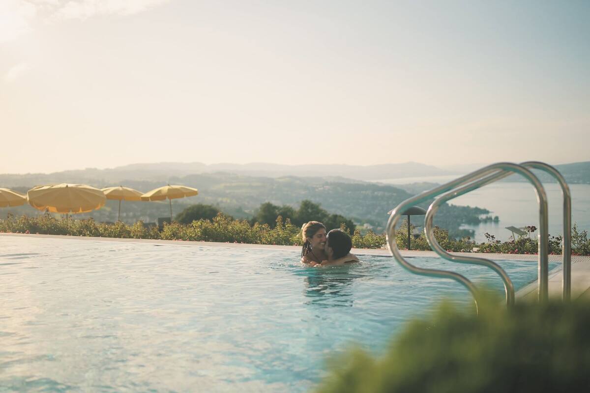 indoor pool, outdoor pool, pool loungers