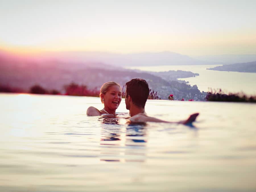 Indoor pool, outdoor pool, sun loungers