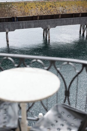 Single Room, Balcony, River View (14m²) | Terrace/patio - Des Alpes Luzern (Lucerne)