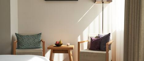 Chambre supérieure double, vue sur la montagne | Literie de qualité, couette en duvet