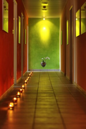 Sauna, body wraps, facials, Ayurvedic treatments