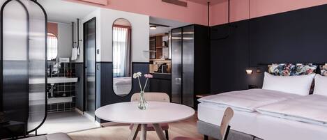 Premium bedding, minibar, in-room safe, soundproofing