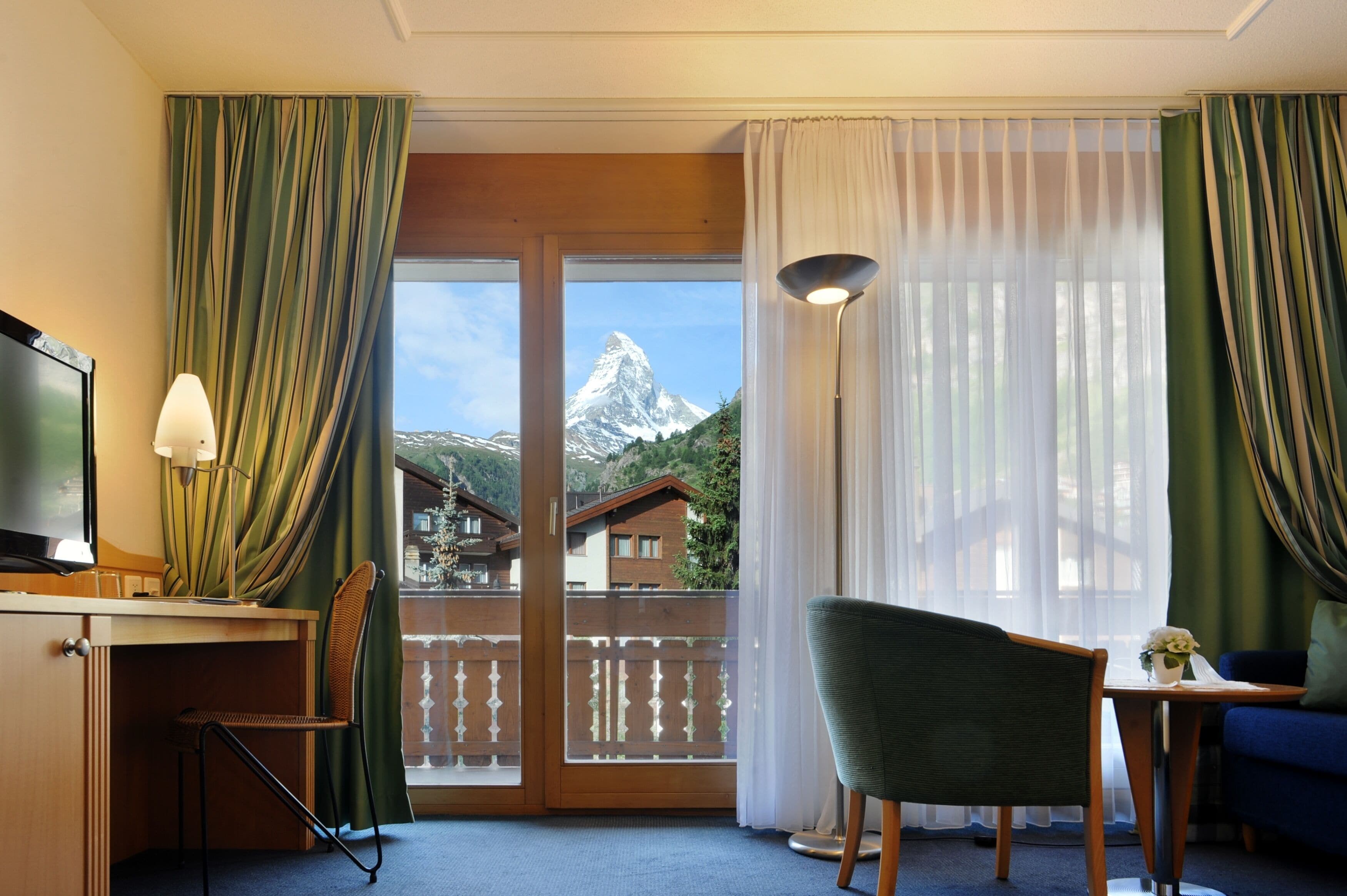 deluxe double room, mountain view (matterhorn) | view from room