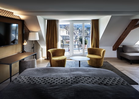 Deluxe Twin Room, Terrace | Hypo-allergenic bedding, minibar, in-room safe, desk. Sorell Boutique-Hotel Seefeld Zürich