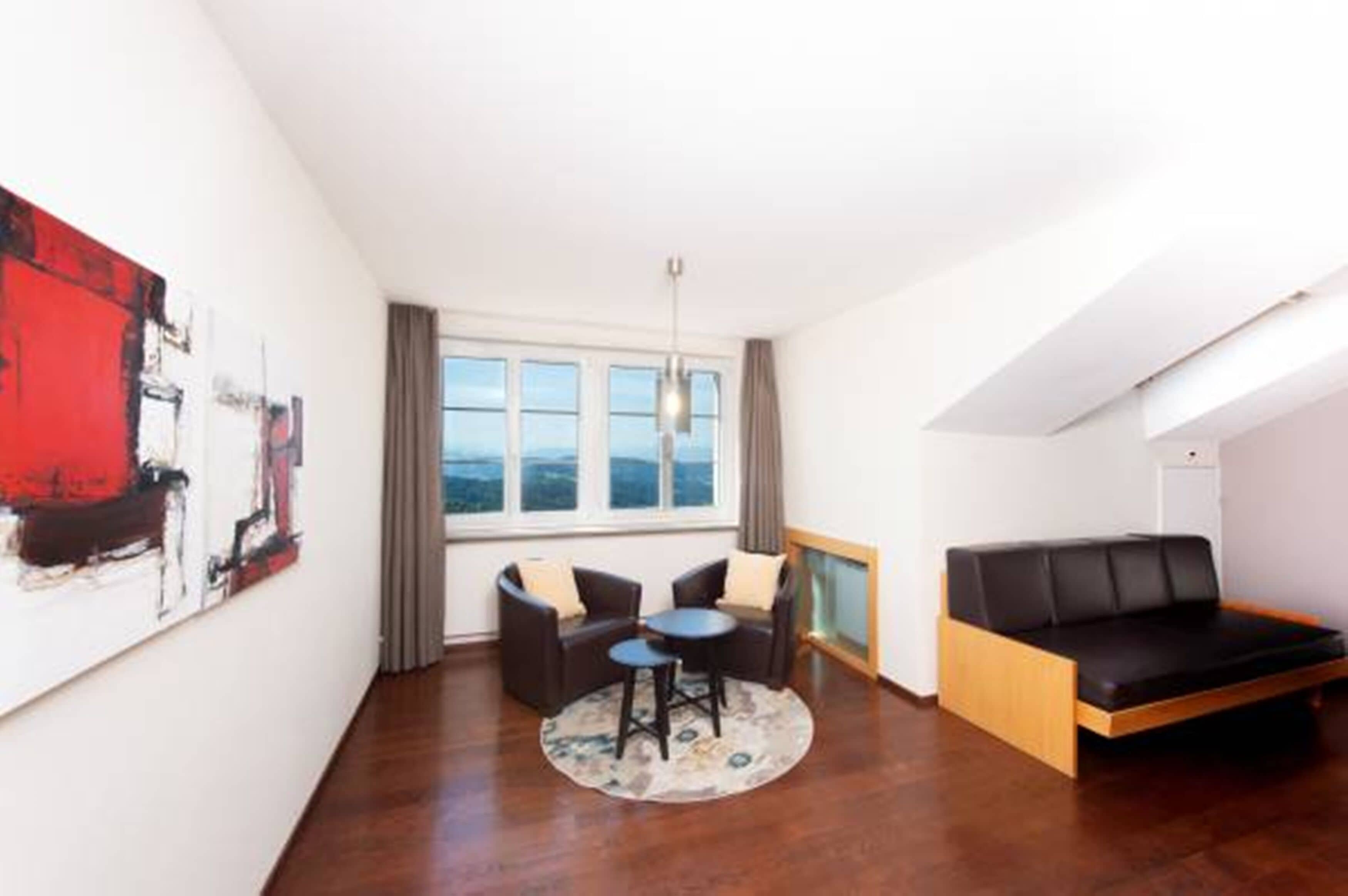 triple room with alps and lake view | view from room