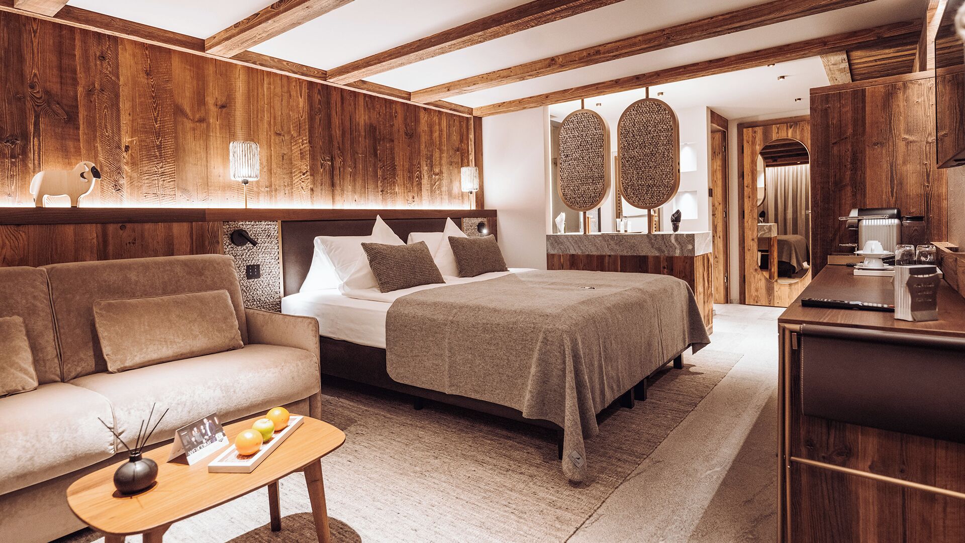 Alpine Chic Room | Premium bedding, free minibar items, in-room safe