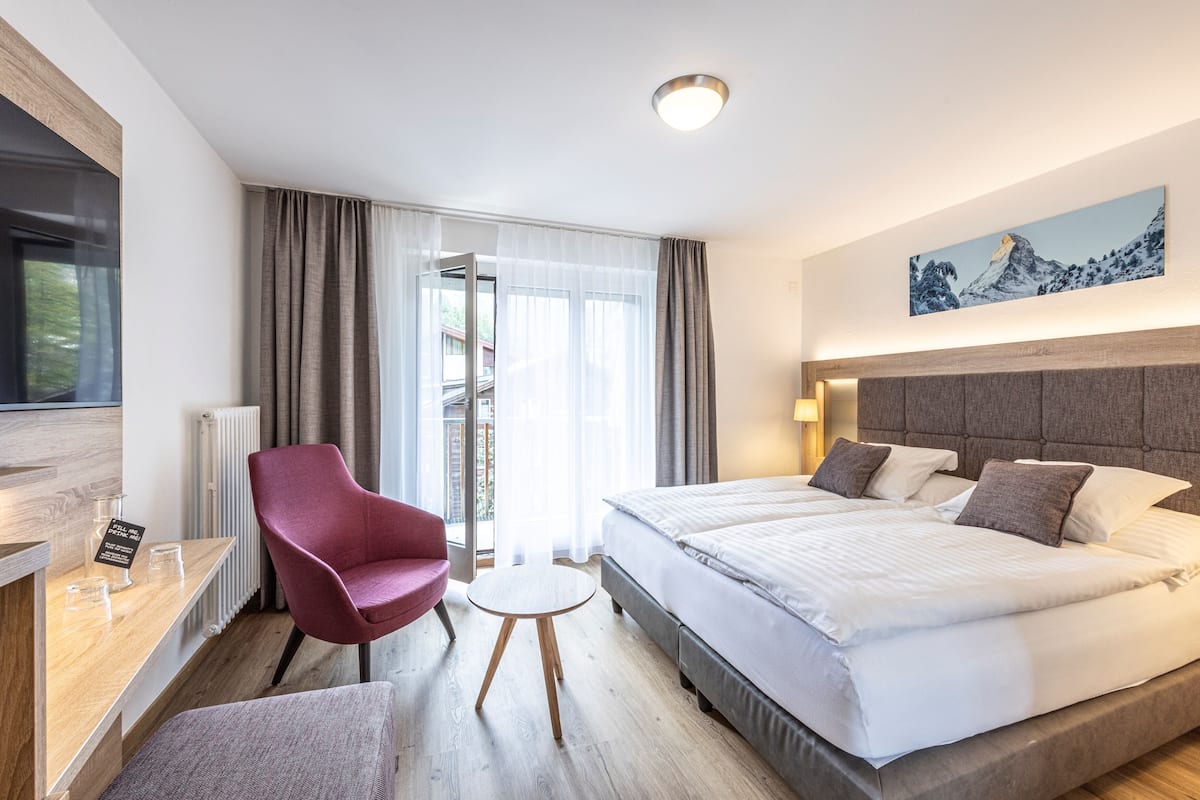 Chambre Double, vue montagne (Matterhorn) | Coffres-forts dans les chambres, chambres insonorisées, Wi-Fi gratuit