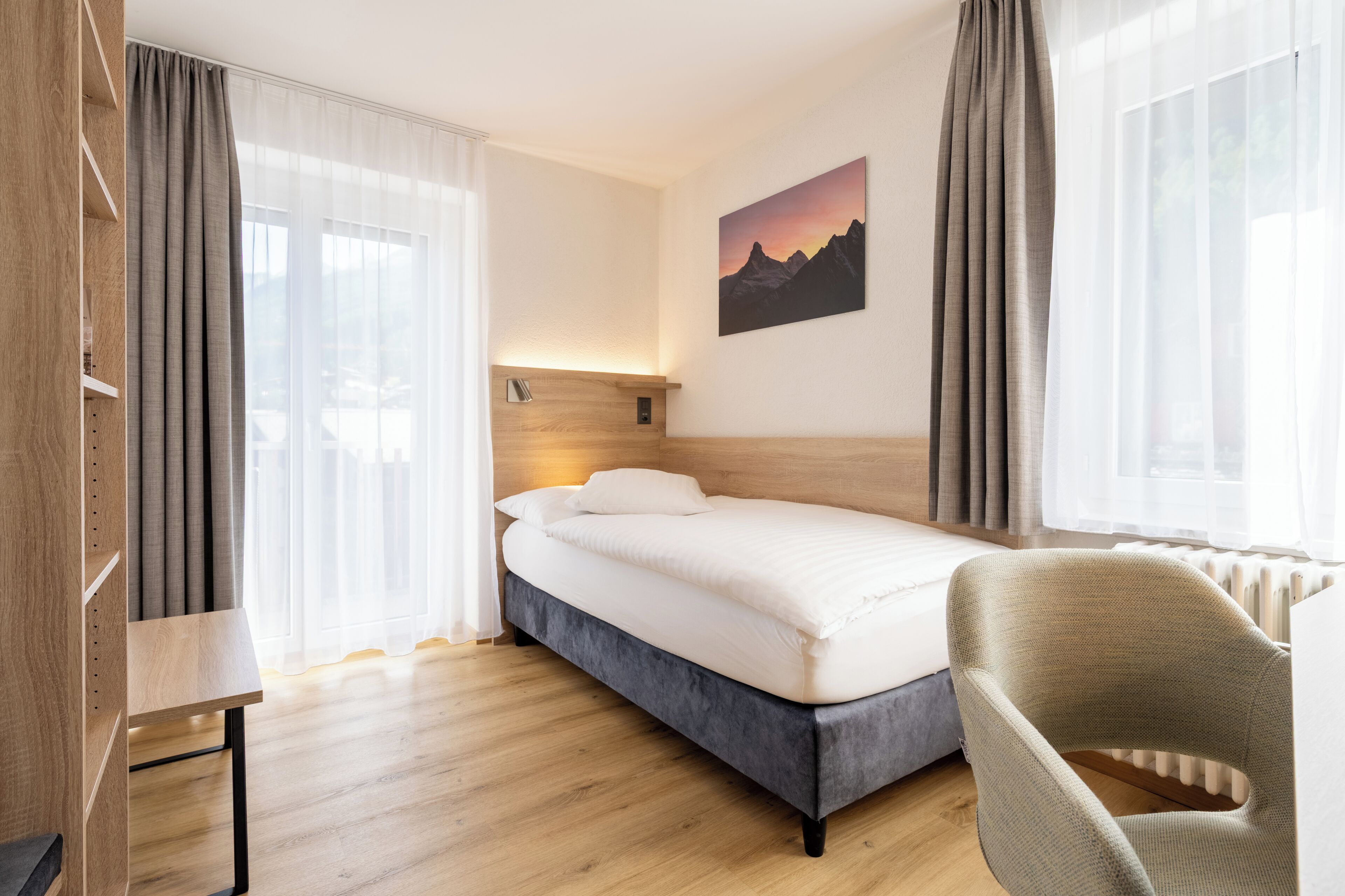Standard-Einzelzimmer, Bergblick