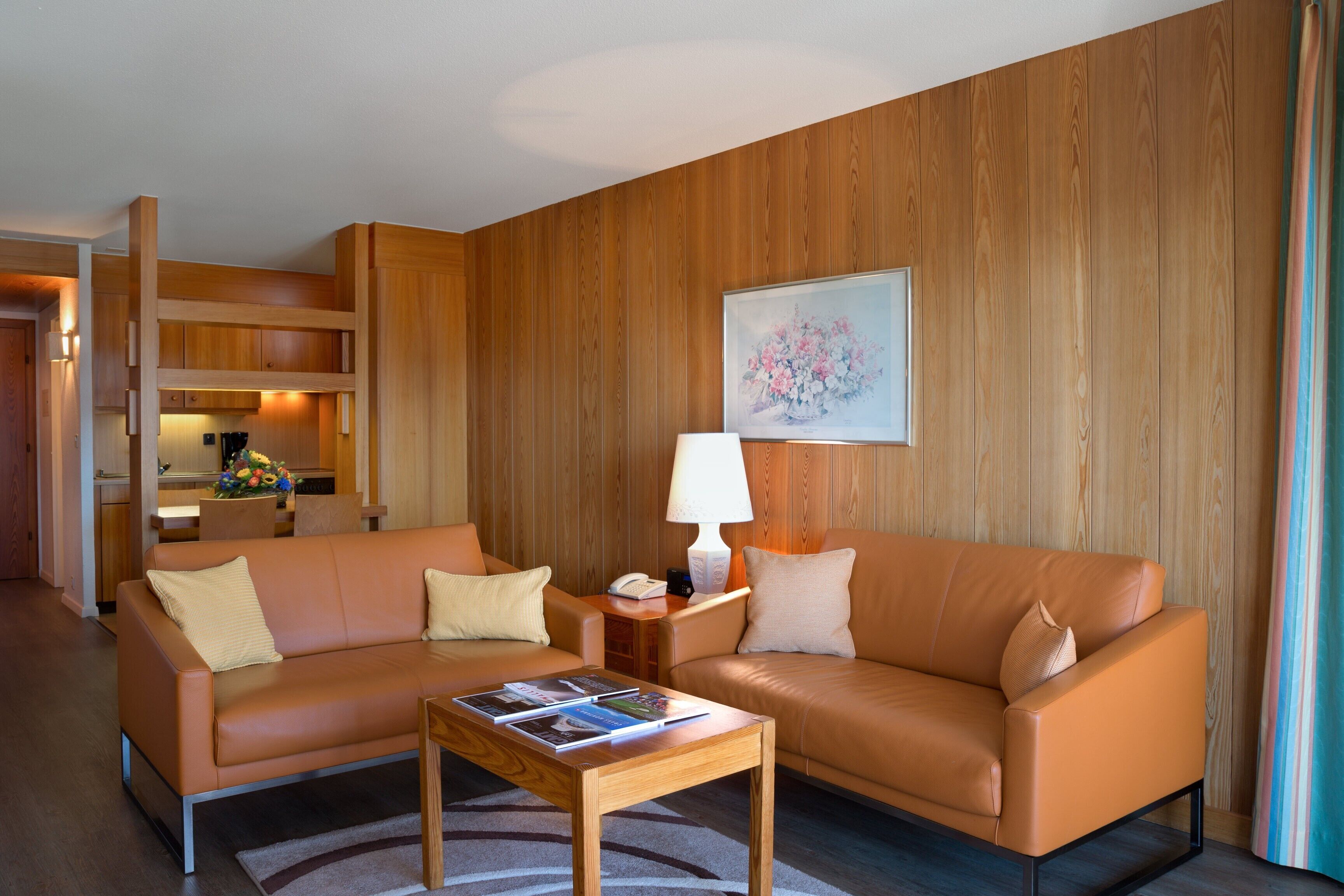 executive double room, balcony, mountain view | living area | flat-screen tv