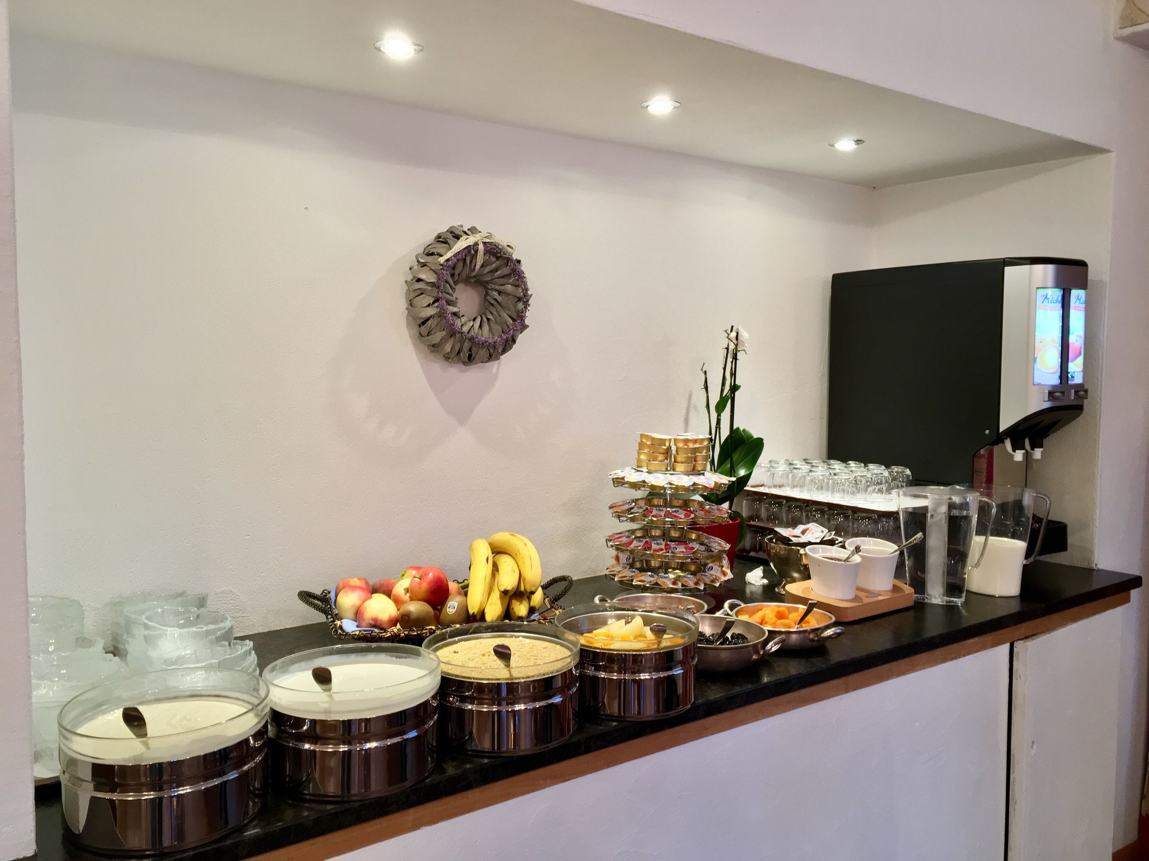 daily buffet breakfast (chf 15 per person)