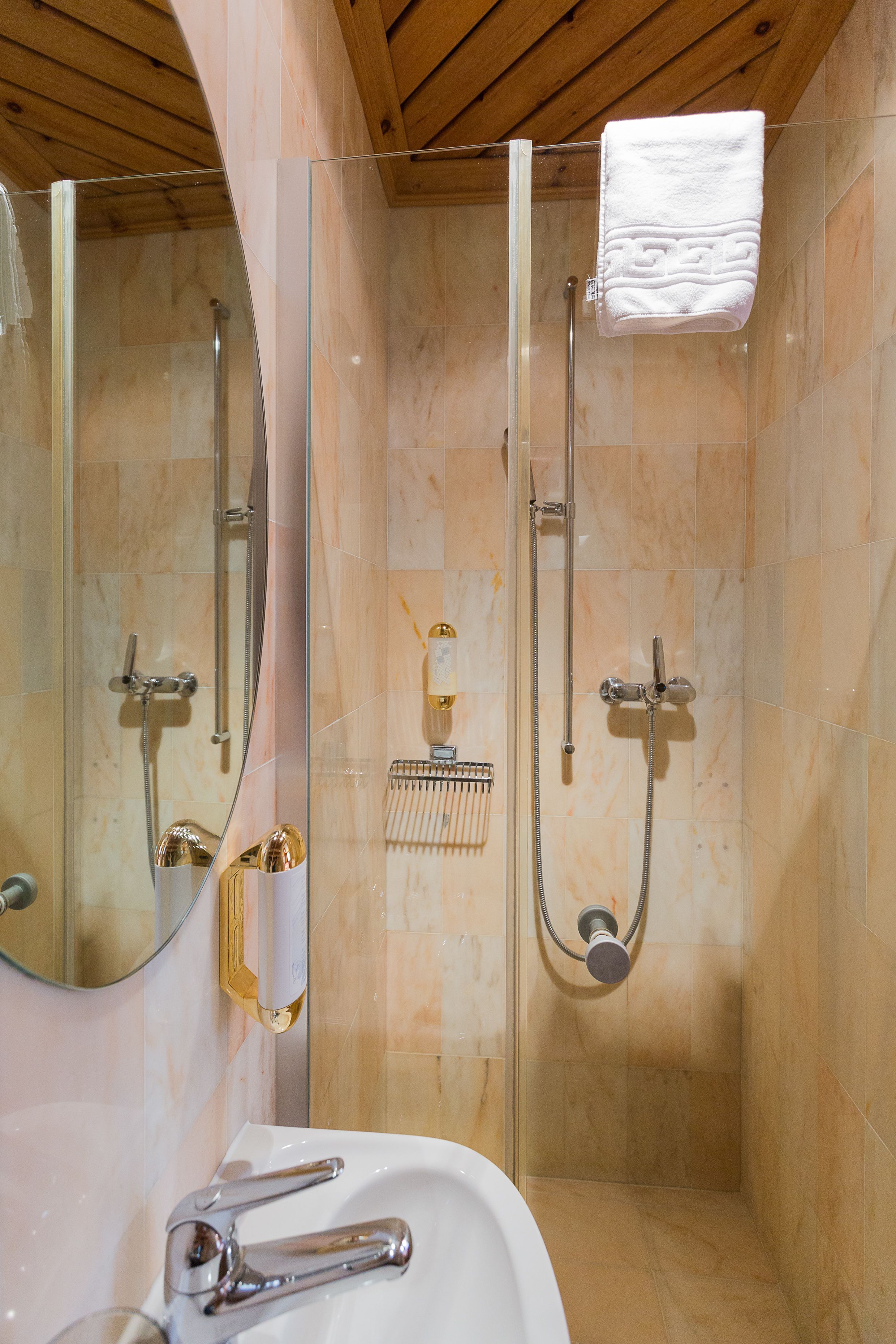 free toiletries, hair dryer, slippers, towels