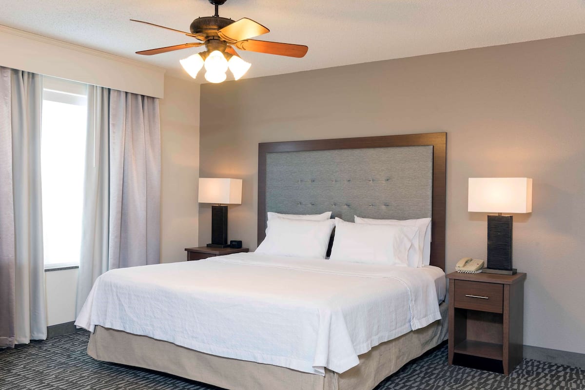 In-room safe, desk, laptop workspace, blackout curtains
