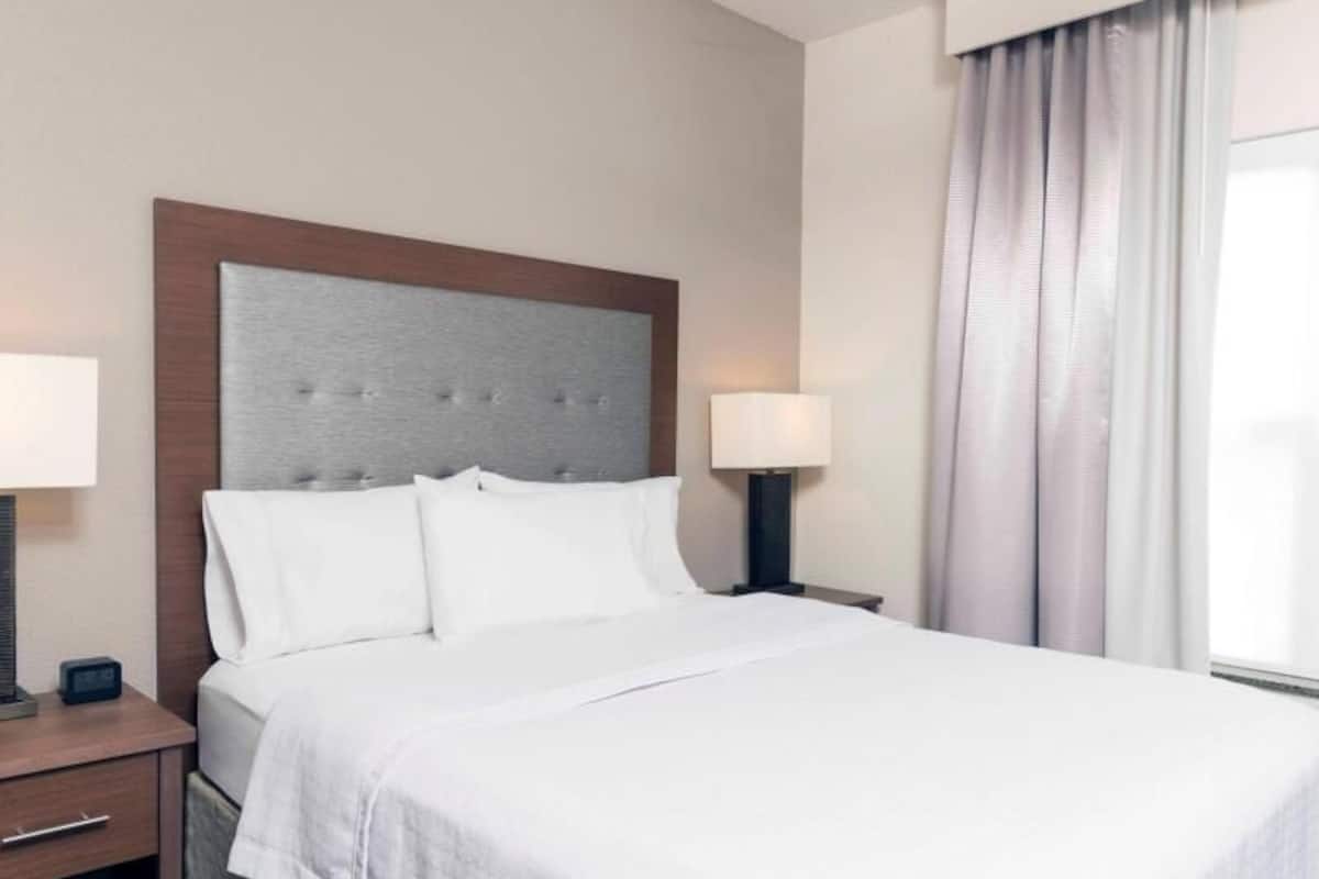 In-room safe, desk, laptop workspace, blackout drapes