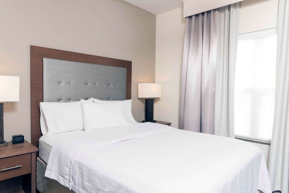 In-room safe, desk, laptop workspace, blackout curtains
