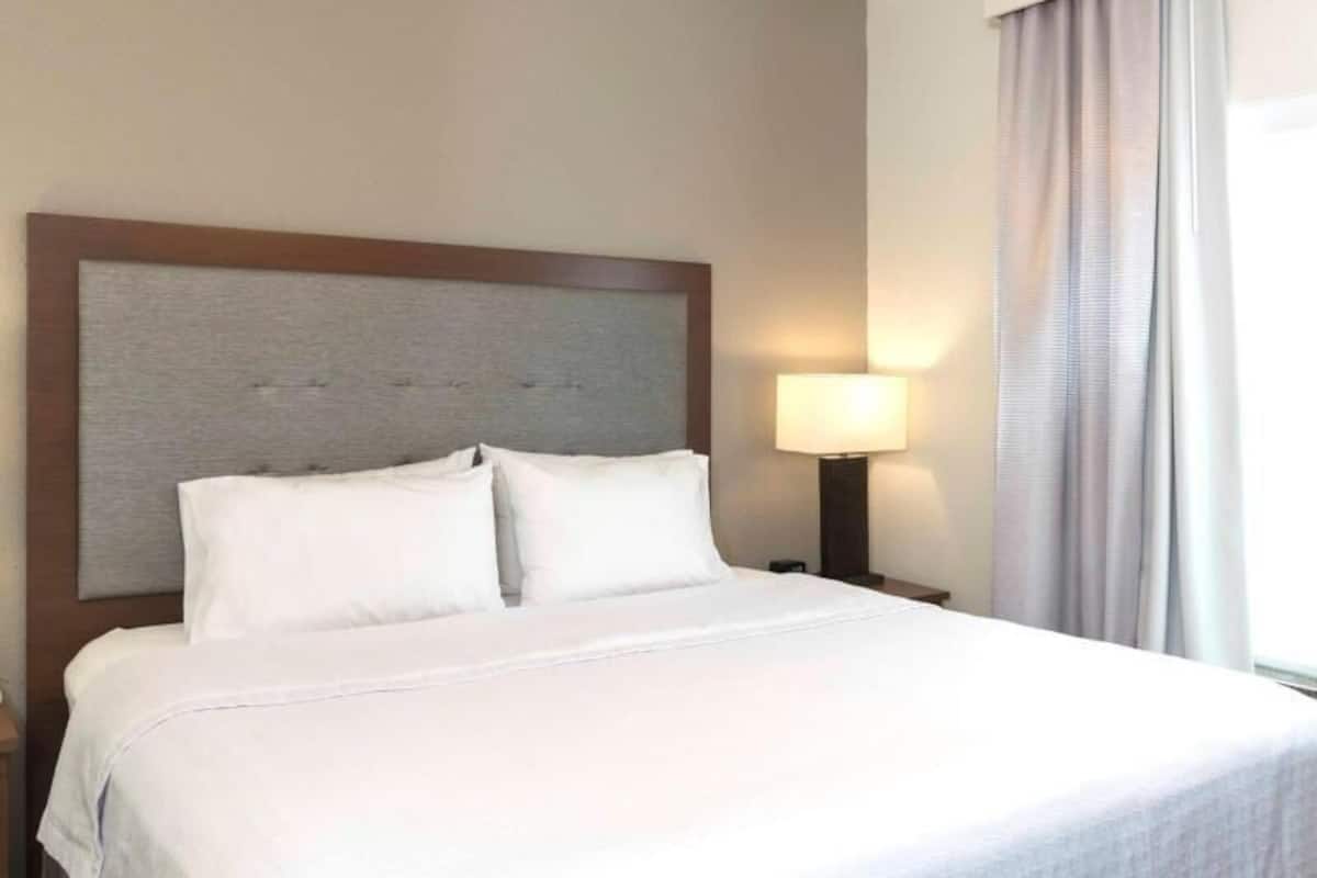 In-room safe, desk, laptop workspace, blackout drapes