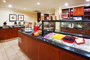 Free daily buffet breakfast