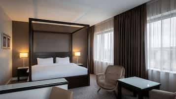 Hypo-allergenic bedding, in-room safe, individually decorated