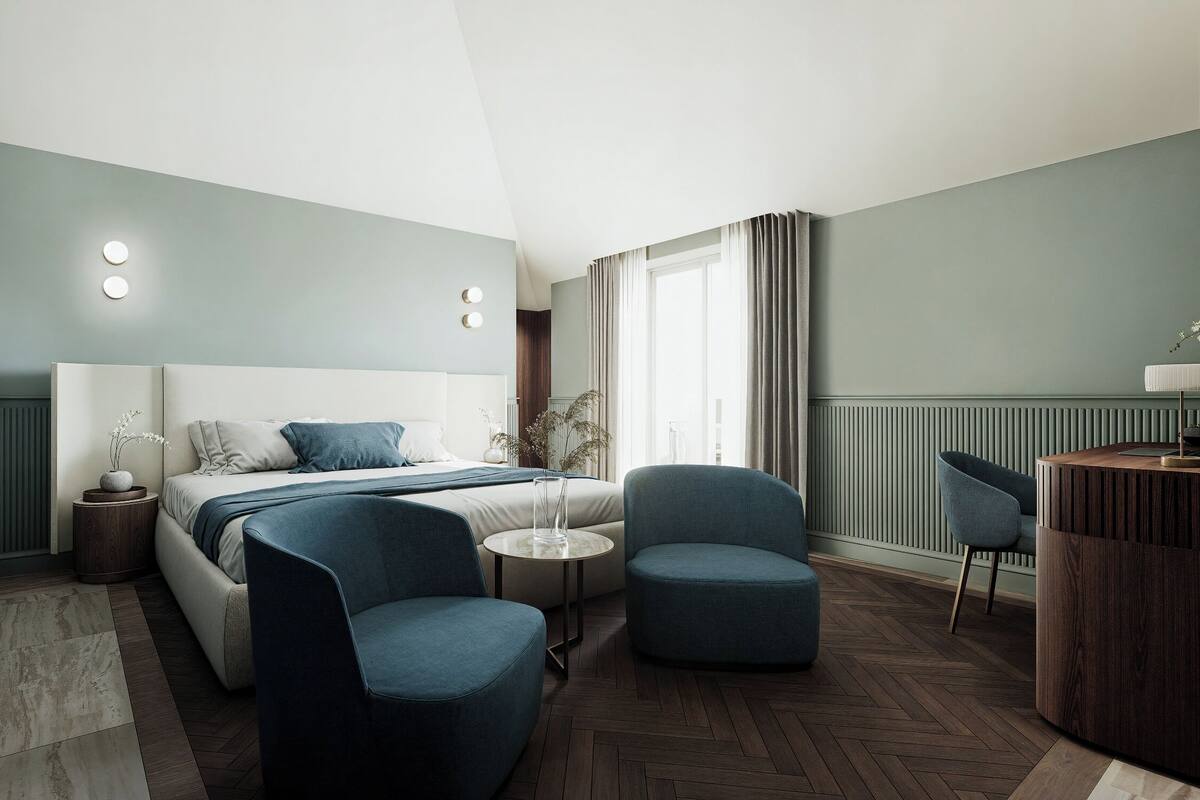 Doppia DELUXE, lato monte | Safe på rommet, wi-fi (inkludert), individuelt innredet og sengetøy