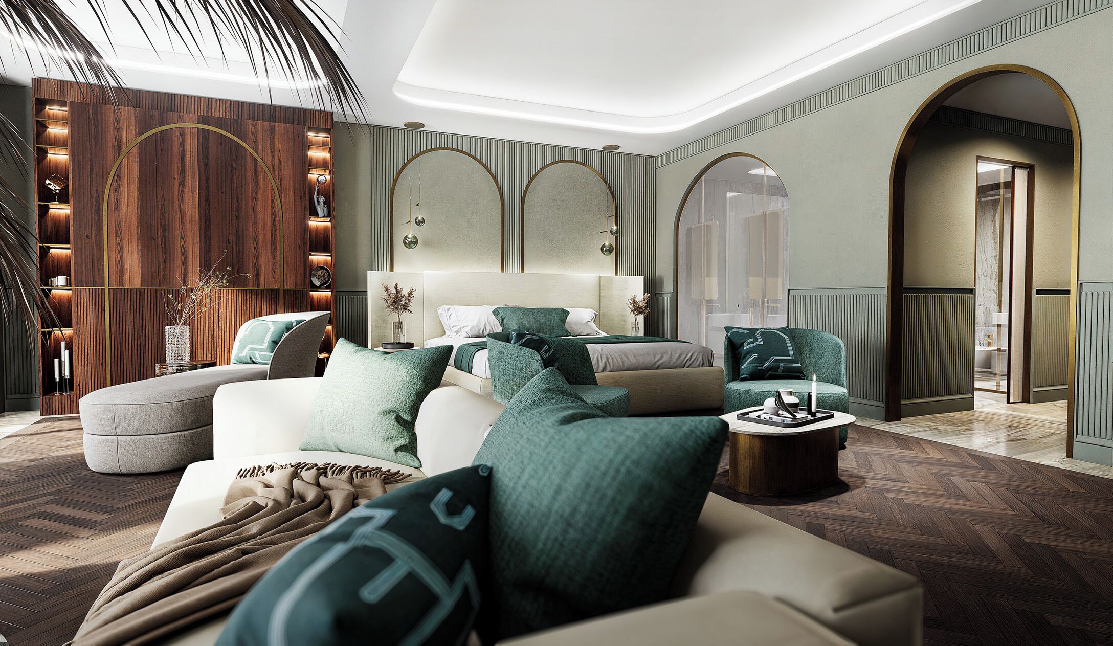 family 4 - camera quadrupla deluxe, con vista parziale lago/ piscina | 1 bedroom, in-room safe, individually furnished, free wifi