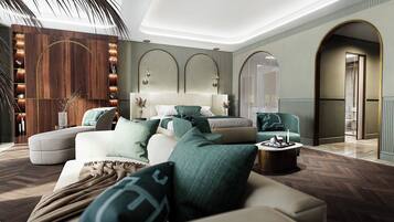 Family 4 - DELUXE, vista sul lago o sulla piscina | In-room safe, WiFi (free), individually furnished, bed sheets