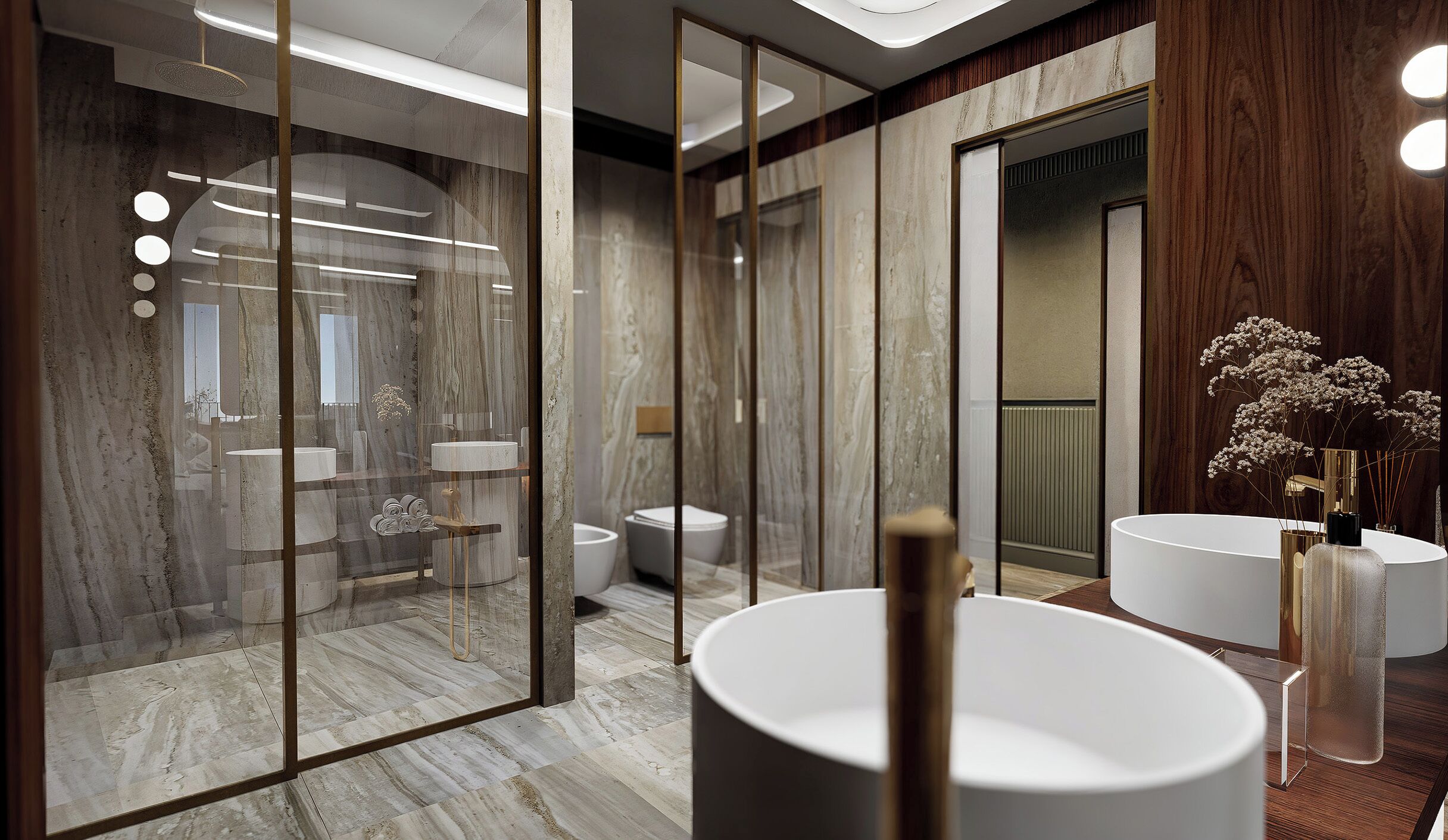 family 4 - camera quadrupla deluxe, con vista parziale lago/ piscina | bathroom | free toiletries, hair dryer, bidet, towels